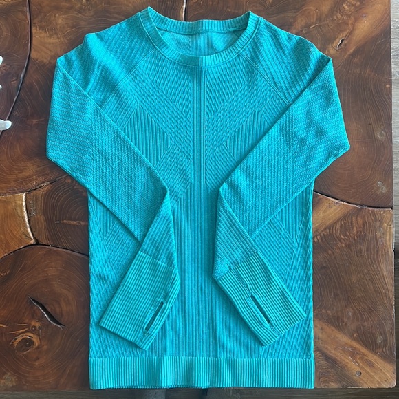 Lululemon Long Sleeve Shirt, Turquoise - Picture 3 of 12